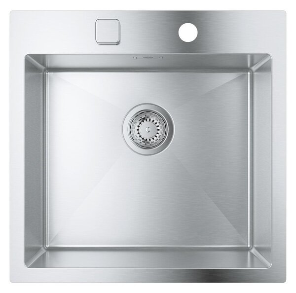 Grohe K800 квадратна кухненска мивка от неръждаема стомана, единична