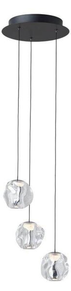LOOM DESIGN LED висяща лампа Ice Ball 3, прозрачна, акрил, Затъмняване, Прозрачен, Дневна/трапезария, Пластмаса, Модерен