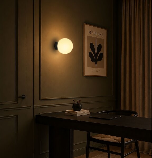 BRILAGI - Настенно осветително тяло POLOS 1xE27/40W/230V Ø 20 см черно