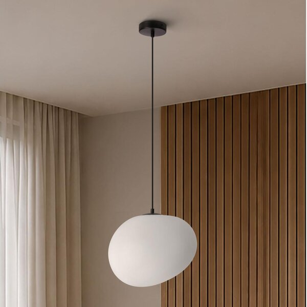 BRILAGI - Висяща лампа на кабел PEBBLES 1xE27/40W/230V Ø 30 см черна