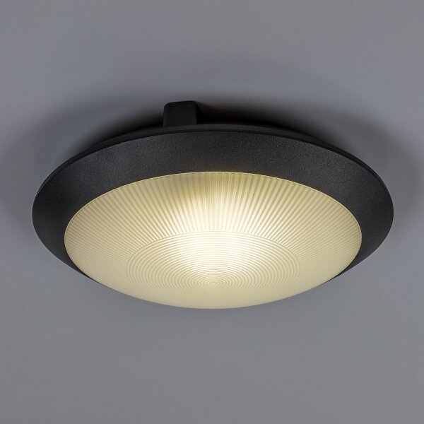 Rabalux 77234 - Външно таванно осветително тяло WELRO 1xE27/9W/230V IP65 Ø 30 см черно
