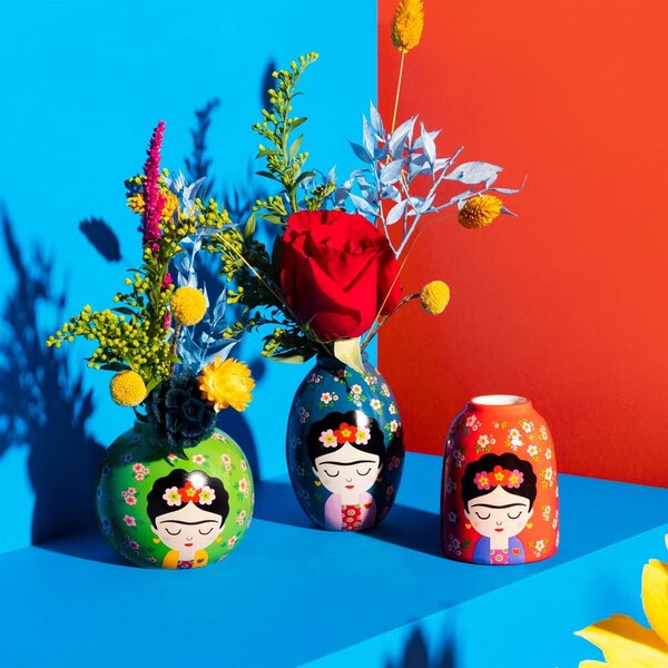 Керамични вази в комплект от 3 бр. (височина 8 cm) Floral Frida – Sass & Belle