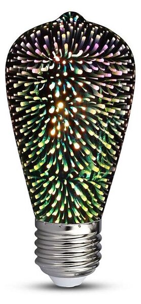 LED 3D Декоративна крушка FILAMENT ST64 E27/3W/230V 3000K