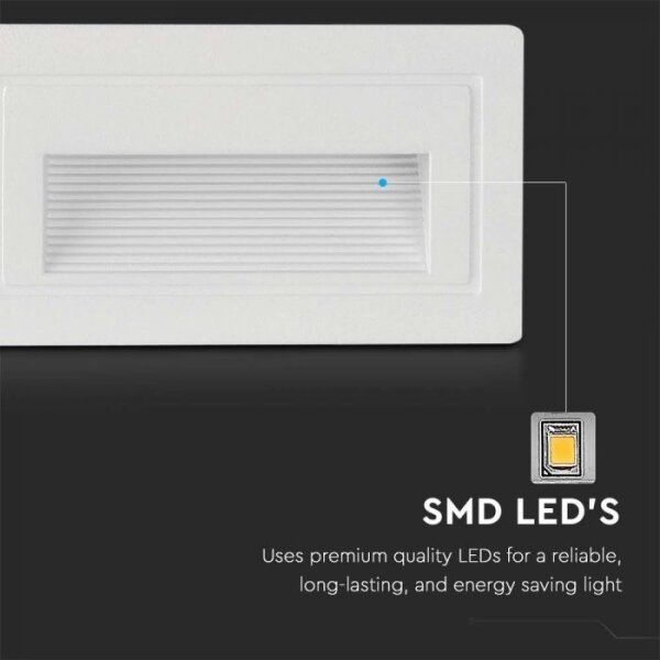 LED Екстериорна лампа за стълбище LED/3W/230V 3000K IP65 бял