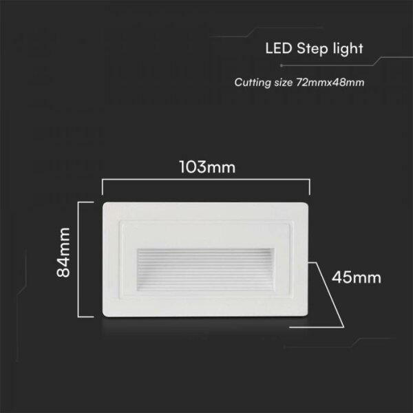 LED Екстериорна лампа за стълбище LED/3W/230V 3000K IP65 бял