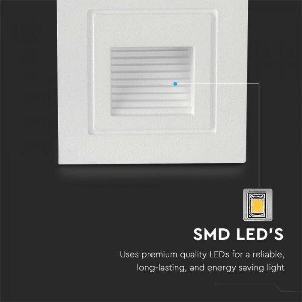 LED Екстериорна лампа за стълбище LED/3W/230V 3000K IP65 бял