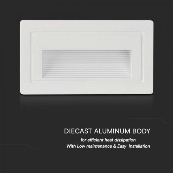 LED Екстериорна лампа за стълбище LED/3W/230V 3000K IP65 бял