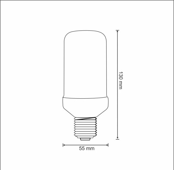 LED Декоративна крушка FLAME T60 E27/3W/230V 1400K