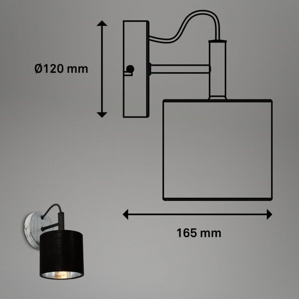 Briloner 2737-014 - Аплик SILVER CRAFTED 1xE14/25W/230V