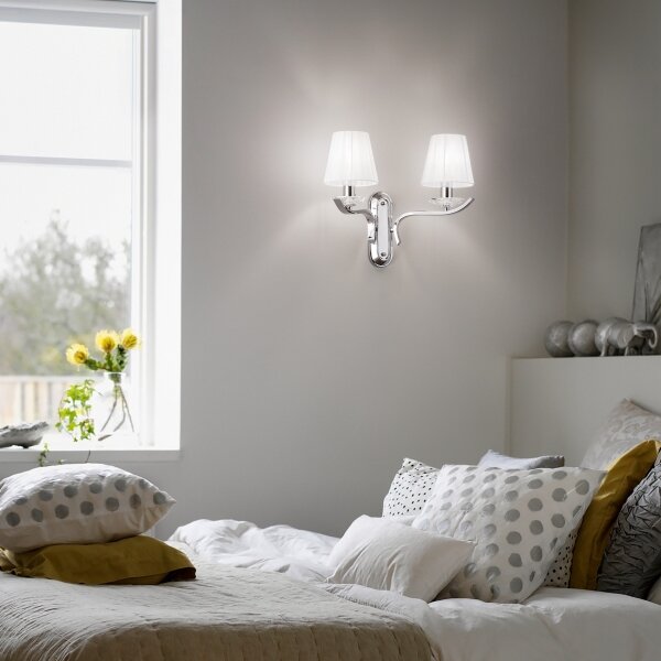 Ideal Lux - Кристална стенна лампа PEGASO 2xE14/28W/230V лъскав хром