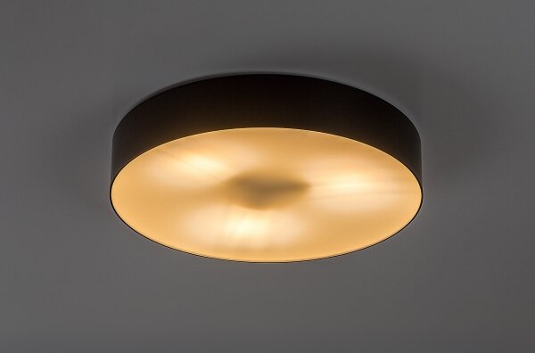 Rabalux 75066 - Външно таванно осветително тяло DOLEN 3xE27/9W/230V Ø39 см IP43 черно