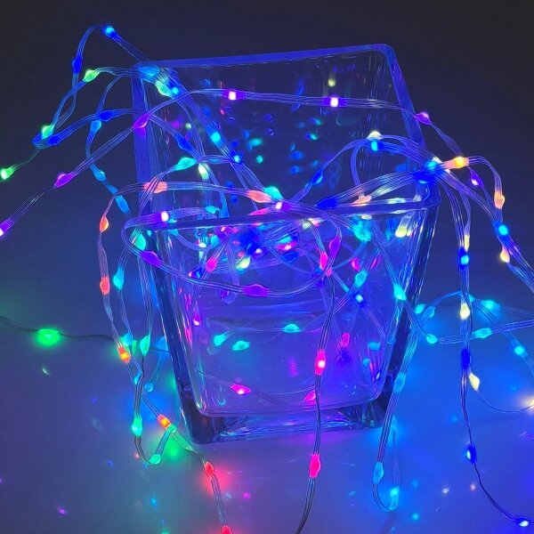 LED RGB гирлянда LED/10W/5V 10 m USB + дистанционно управление