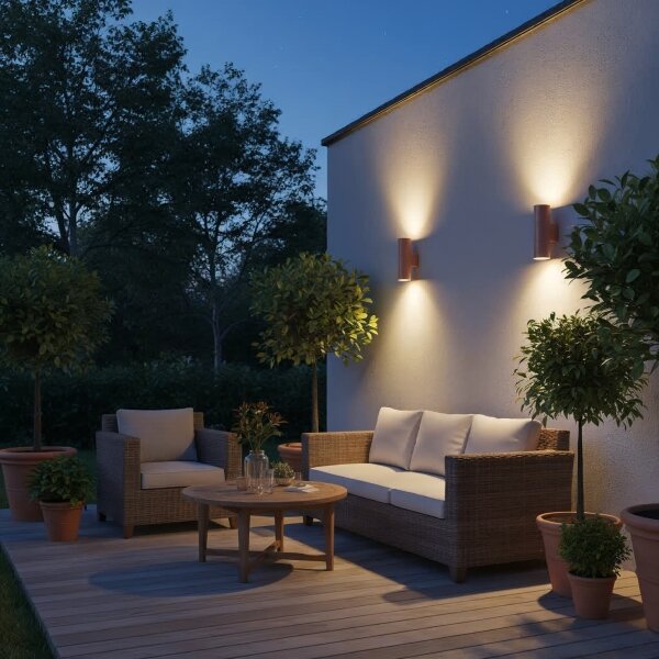 Ideal Lux - Външен стенен аплик GUN 1xE27/60W/230V 31 cm IP54 кафяв