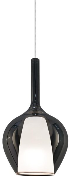 Ideal Lux - Подвесен полилей на кабел KALIQUE 1xE27/42W/230V Ø 18 см димно-черен