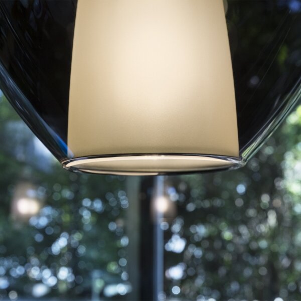 Ideal Lux - Подвесен полилей на кабел KALIQUE 1xE27/42W/230V Ø 18 см димно-черен