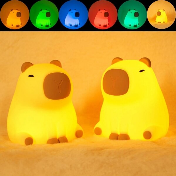 LED RGBW Димируем детски лампа LED/1W/5V USB 1200 mAh капибара