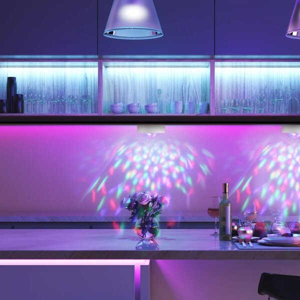 К-кт 2x LED RGB Декоративна лампа FESTA 3xAAA/4,5V + дистанционно управление