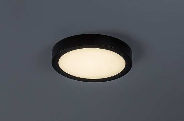 Rabalux 75075 - LED таванно осветително тяло за баня SHAUN PLUS 24W/230V Ø 22 cm IP44 черно