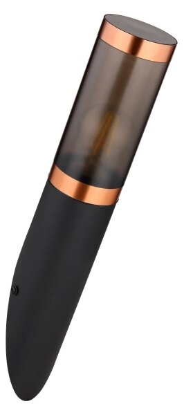 Globo 3157BC - Екстериорен аплик BOSTON 1xE27/23W/230V IP44 черен/меден
