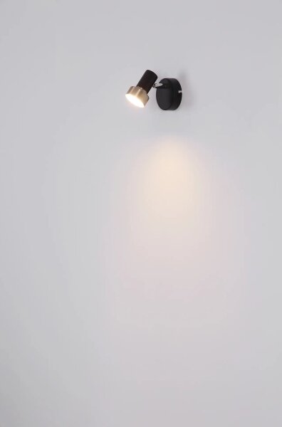Globo 57917-1G - Спот аплик MASON 1xGU10/25W/230V черен/златист