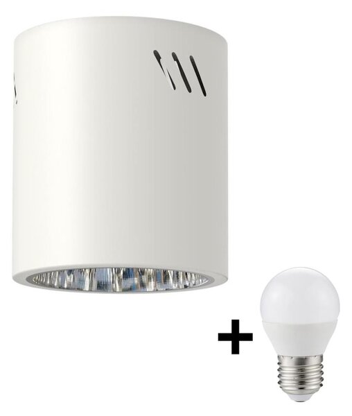 LED Спот GEORGE 1xE27/6W/230V Ø 11 см бял