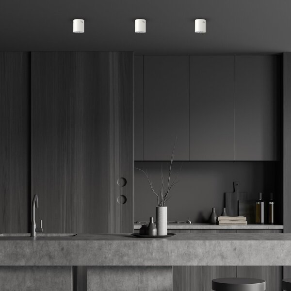 LED Спот GEORGE 1xE27/6W/230V Ø 11 см бял