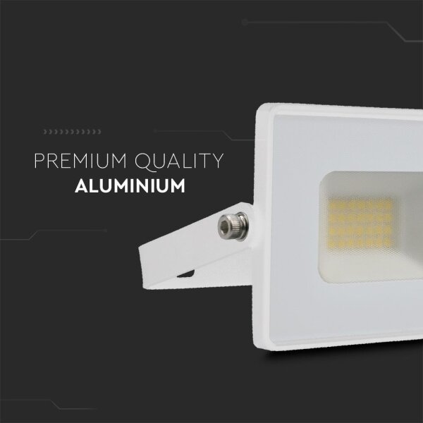 LED Прожектор LED/20W/230V 6500K IP65 бял