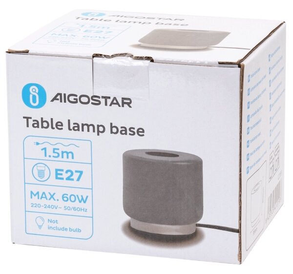 Aigostar - Настолна лампа 1xE27/60W/230V сив
