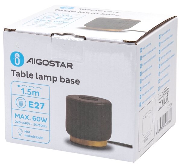 Aigostar - Настолна лампа 1xE27/60W/230V черен