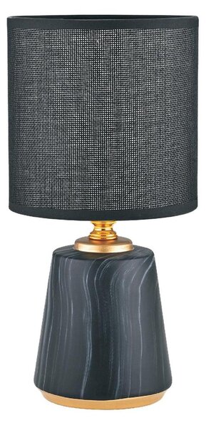 Zuma Line HS8605-BL - Настолна лампа 1xE14/40W/230V черен/златист/мраморен декор