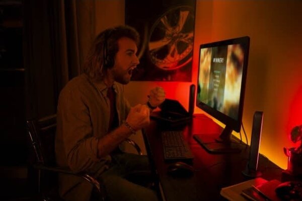Philips -Разширение LED RGB Димируема настолна лампа Hue PLAY LED/6W/230V черен