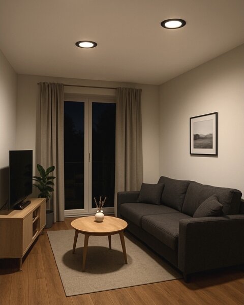 LED Лампа за окачен таван CIRCLE LED/6W/230V 4000K Ø 12 см черен