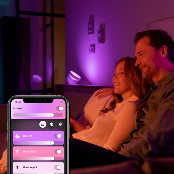 Philips - LED RGB Димируема настолна лампа Hue IRIS LED/8,2W/230V черна