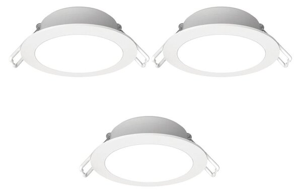 Aigostar- К-кт 3x LED Екстериорна лампа за вграждане LED/4,8W/230V 4000K IP65 бял