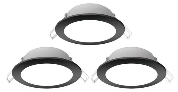 Aigostar-К-кт 3x LED Екстериорна лампа за вграждане LED/4,8W/230V 4000K IP65 черен