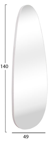 Стенно огледало CRITHER с мдф рамка в бял цвят 49x140см