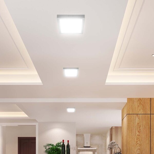 LED Плафониера LED/6W/230V 3000K 12x12 см бял