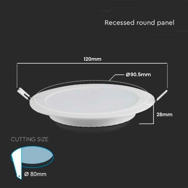 LED Лампа за окачен таван LED/3W/230V Ø 9,5 см 4000K бял
