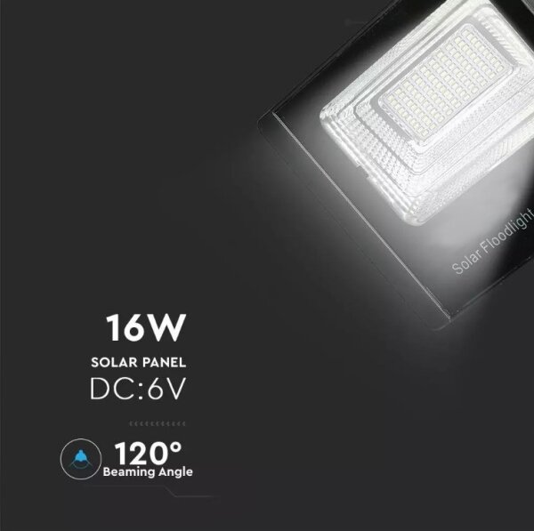 LED соларен прожектор 16W, 4000K, IP65, димер, с DO