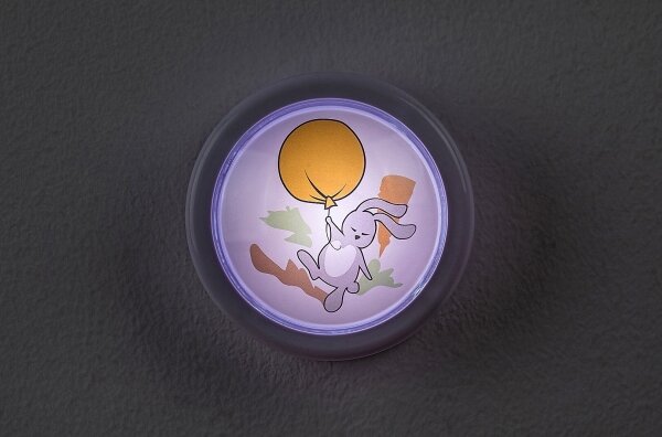 Rabalux 76073 - LED детска нощна лампа HOPPLY LED/0,3W/2xAA 6000K
