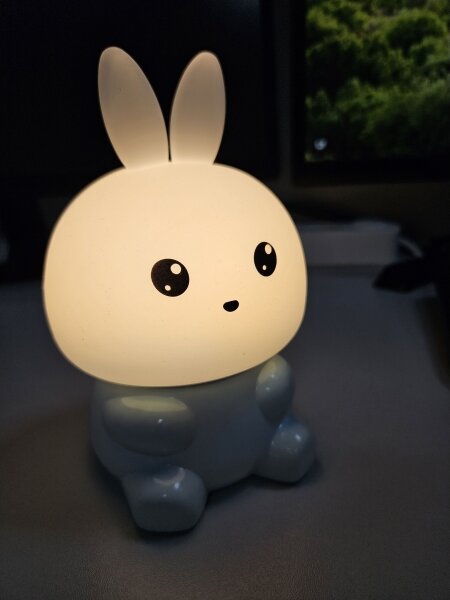 LED RGBW детска сензорна лампа LED/1W/5V USB 1200 mAh заек