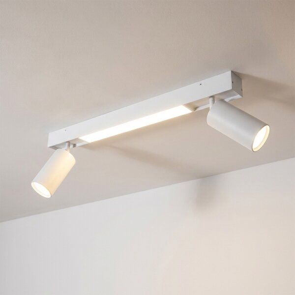 Brilagi - LED точково осветително тяло SELE 2xGU10/30W/230V + LED/15W бяло