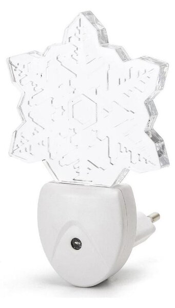 Aigostar - LED RGB Нощна лампа със сензор за здрач LED/0,5W/230V снежинка