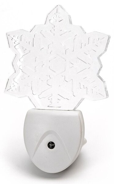 Aigostar - LED RGB Нощна лампа със сензор за здрач LED/0,5W/230V снежинка