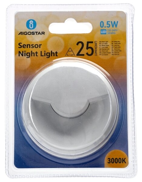 Aigostar - LED Нощна лампа със сензор LED/0,5W/230V 3000K