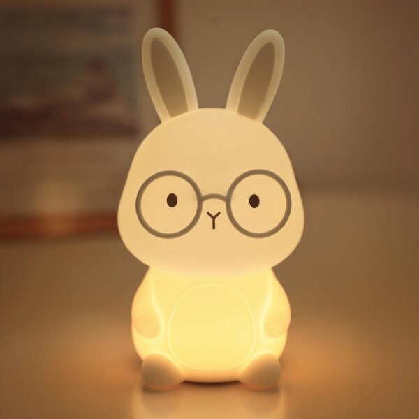 LED RGBW Димируем детски докосване лампа FLORKA LED/1W/5V USB 1200 mAh сив