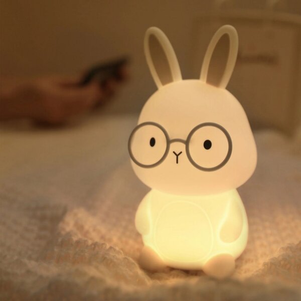 LED RGBW Димируем детски докосване лампа FLORKA LED/1W/5V USB 1200 mAh сив