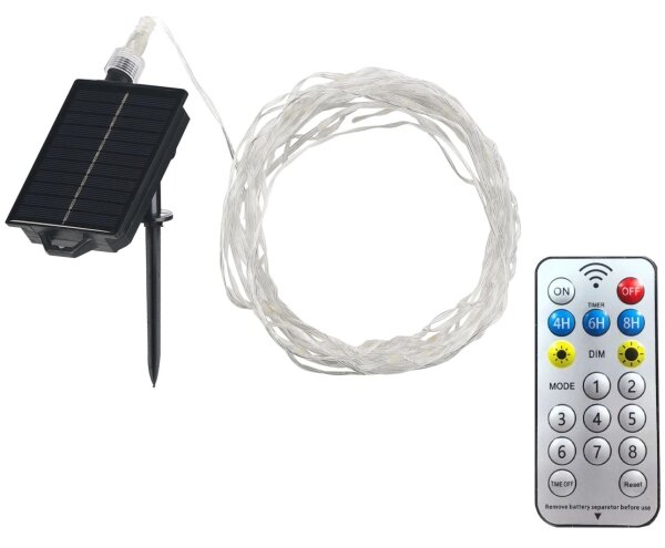 LED Соларен декоративни лампички LED/3,7V 1800 mAh 10 m IP44 + дистанционно управление
