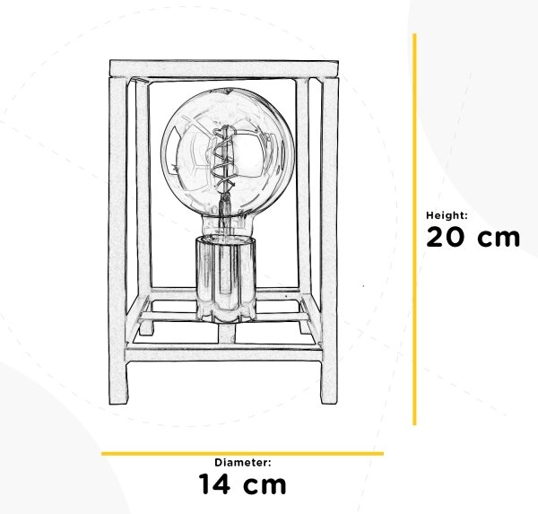 ONLI - Настолна лампа FLOKI 1xE27/15W/230V 20 cm черен/меден