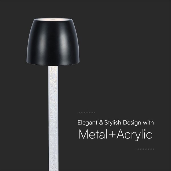 LED регулируема настолна лампа, зареждаща, 3W, 5V, 3000K, бяла